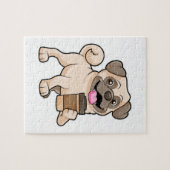 Puzzle Bouledogue avec café à emporter (Horizontal)