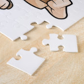 Puzzle Bouledogue avec café à emporter (Côté)
