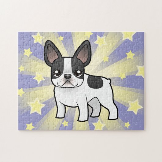 Puzzle Bouledogue français de bande dessinée (Horizontal)