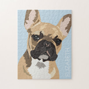 Puzzle Bouledogue français fauve personnalisé