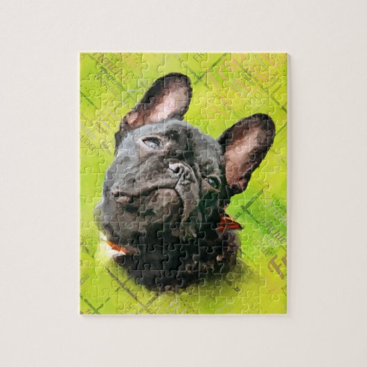 Puzzle Bouledogue français mignon - Frenchie avec le (Vertical)