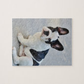 Puzzle Bouledogue français noir et blanc (Horizontal)