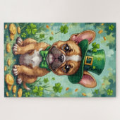 Puzzle Bouledogue français Saint-Patrick Jour de fête Chi (Horizontal)