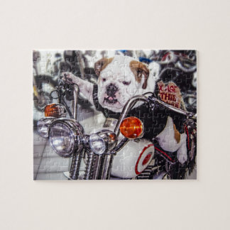 Puzzle Bouledogue sur la moto