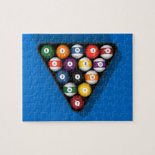 Puzzle : Boules de billard sur Blue Felt