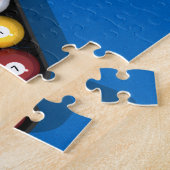 Puzzle : Boules de billard sur Blue Felt (Côté)