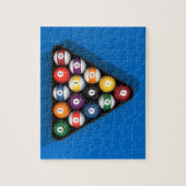 Puzzle : Boules de billard sur Blue Felt (Vertical)