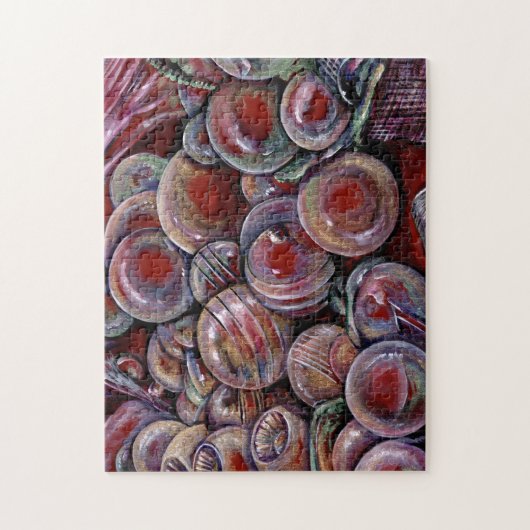 Puzzle Boules de Noël rouges (Vertical)