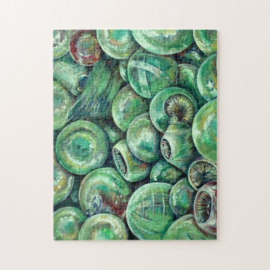 Puzzle Boules de Noël vertes (Vertical)