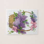 Puzzle Bouquet antique de fleur de lilas pourpres (Horizontal)