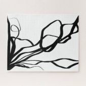 Puzzle Bouquet Blanc : Abstrait blanc & noir (Horizontal)