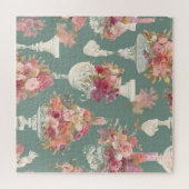 Puzzle Bouquet Bleu Vintage (Horizontal)