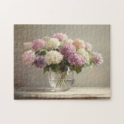 Puzzle Bouquet coloré Hydrangea Durée de vie (Horizontal)