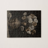 Puzzle Bouquet - dahlia et crânes (Horizontal)