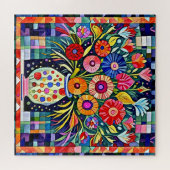 Puzzle Bouquet d'art populaire (Horizontal)