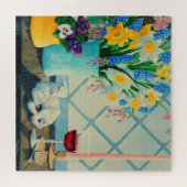 Puzzle Bouquet de fleurs de printemps, Agneau de Dieu/vin (Horizontal)