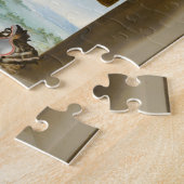 Puzzle Bouquet de fleurs par fenêtre peinture médiévale (Côté)