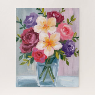 Puzzle Bouquet de fleurs peinture florale aquarelle