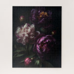 Puzzle Bouquet de fleurs violettes romantiques foncées<br><div class="desc">Puzzle de bouquet de fleurs romantique violet foncé,  dans le style des vieux maîtres hollandais.</div>