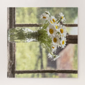 Puzzle Bouquet de la marguerite dans la fenêtre (Horizontal)