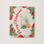 Puzzle Bouquet de Noël Burange Orange Candy Barry Wreath (Vertical)