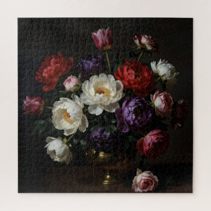 Puzzle Bouquet de pivoines Baroque Nature morte