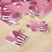 Puzzle Bouquet de plantes tropicaux roses (Côté)