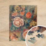 Puzzle Bouquet de Rose | Renoir<br><div class="desc">Bouquet de Rose | Bouquet de Roses (1900) | Oeuvre originale de l'artiste impressionniste français Pierre-Auguste Renoir (1841-1919). Le tableau d'art représente une abstraite impressionniste encore vie de fleurs dans de belles couleurs terre rose, corail, vert et marron. Utilisez les outils de conception pour ajouter du texte personnalisé ou personnaliser...</div>