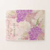 Puzzle Bouquet de roses au nœud papillon Sunset Blush - F (Horizontal)
