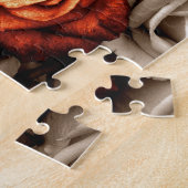 Puzzle Bouquet de roses blanches et rouges (Côté)