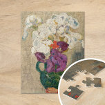 Puzzle Bouquet d'Iris | Louis Valtat<br><div class="desc">Bouquet d'Iris dans un Pitcher vert | Bouquet d’iris au pichet vert (vers 1905) | Oeuvre originale de l'artiste français Louis Valtat (1869-1952). Le tableau représente une vie morte de fleurs d'iris violet et blanc dans un vase vert. Utilisez les outils de conception pour ajouter du texte personnalisé ou personnaliser...</div>