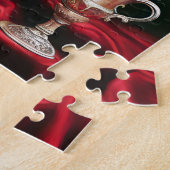 Puzzle Bouquet élégant botanique Roses rouges (Côté)