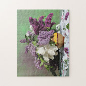 Puzzle Bouquet Floral violet et blanc Lilacs Photo (Vertical)