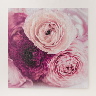 Puzzle Bouquet rose romantique : marque vintage.