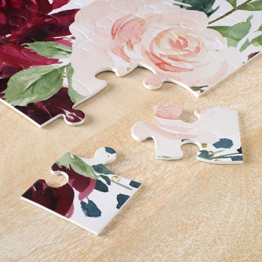 Puzzle Bourgogne & Fleurs rousses Parties scintillant Mar (Côté)