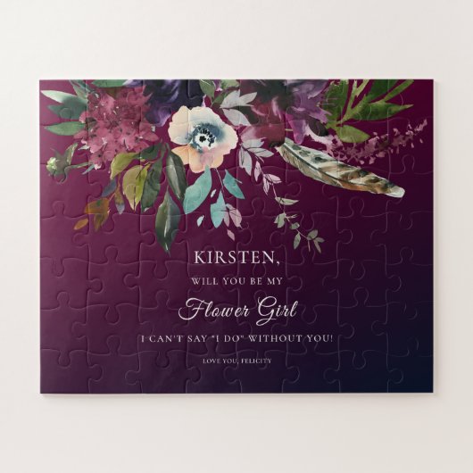 Puzzle Bourgogne Floral Splendor Be My Flower Girl (Horizontal)