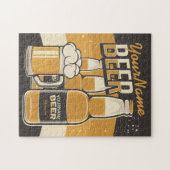 Puzzle Bouteille de bière personnalisée Barre de brassage (Horizontal)