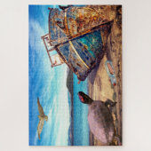 Puzzle Bouteille de message de bateau (Vertical)