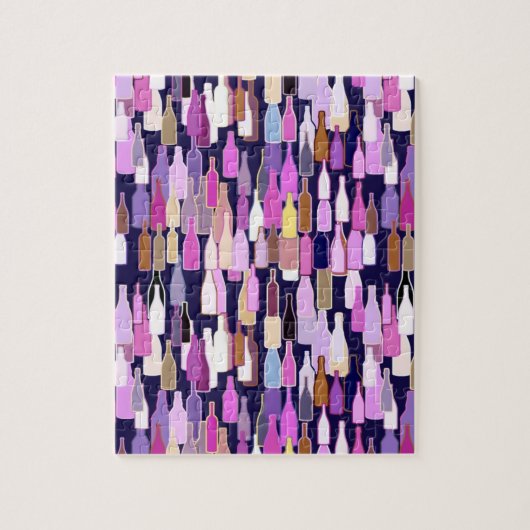 Puzzle Bouteilles de vin, couleur multi, arrière - plan (Vertical)