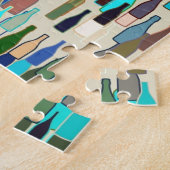 Puzzle Bouteilles de vin, couleur multi, arrière - plan (Côté)