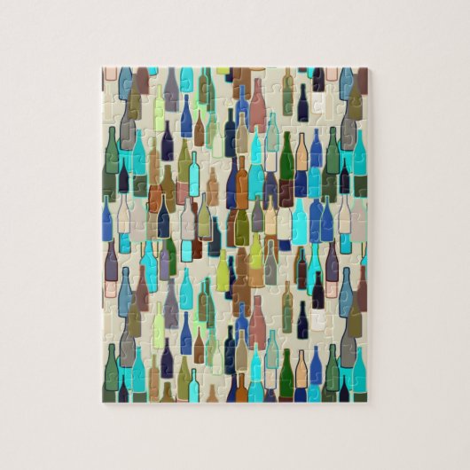 Puzzle Bouteilles de vin, couleur multi, arrière - plan (Vertical)