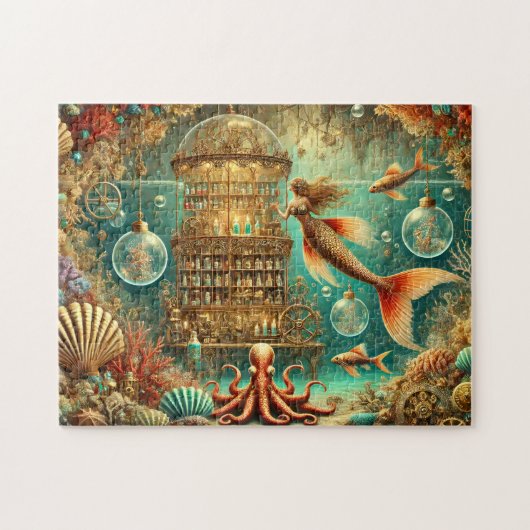 Puzzle Boutique de potion de sirène sous-marin steampunk (Horizontal)
