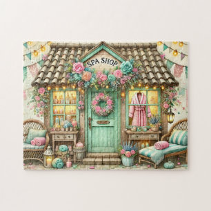 Puzzle Boutique de Spa Fantaisiste Cottage Floral Détente