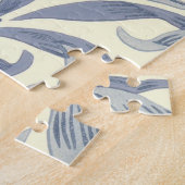 Puzzle Bouton bleu saule (par William Morris) (Côté)