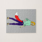 Puzzle bouton de fille rusée (Horizontal)
