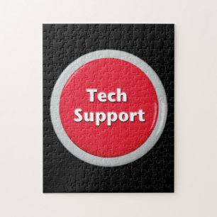 Puzzle Bouton Panique rouge du support technique