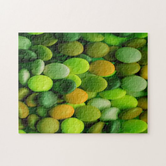 Puzzle Boutons de bonbons vert (Horizontal)