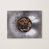 Puzzle Boutons de cigarettes en argent fumeur Ashtray, dr (Horizontal)