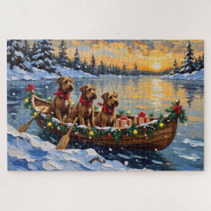Puzzle Bouvier des Flandres Bateau de Noël Vacances