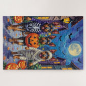 Puzzle Bouvier des Flandres Trick-or-Treating Halloween (Horizontal)
